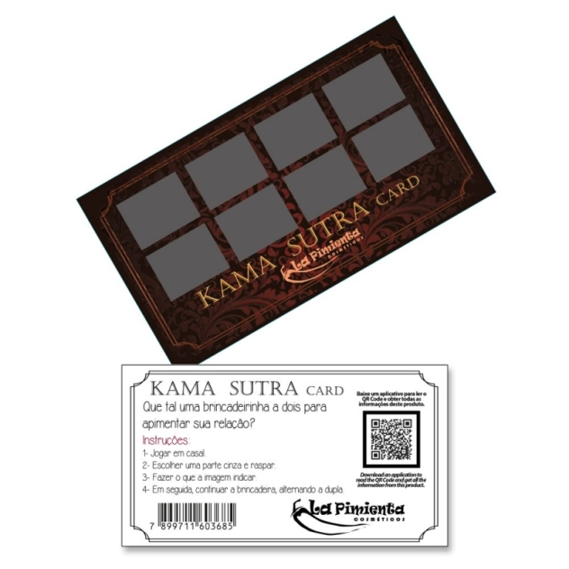 Raspadinha Erótica com Posições Kama Sutra Card - La Pimienta Raspadinha Erótica com Posições Kama Sutra Card - La Pimienta