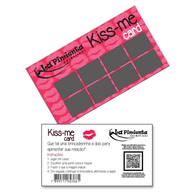 Raspadinha Erótica Me Beija Kiss-Me Card - La Pimienta Raspadinha Erótica Me Beija Kiss-Me Card - La Pimienta
