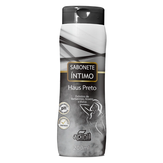 Sabonete Líquido Intimo Feminino Aroma Haus Preto 200 ml - Apinil