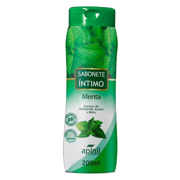 Sabonete Líquido Intimo Feminino Aroma Menta 200 ml - Apinil