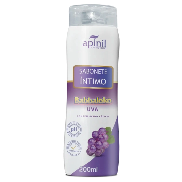 Sabonete Líquido Intimo Feminino Babbaloko Delicioso Aroma de Uva 200 ml - Apinil