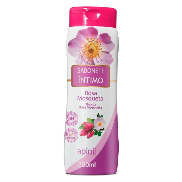 Sabonete Líquido Intimo Feminino Rosa Mosqueta 200 ml - Apinil