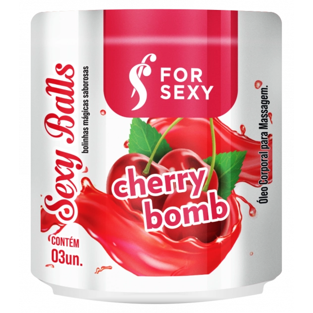 Sexy Balls Cherry Bomb com 3 Unidades For Sexy