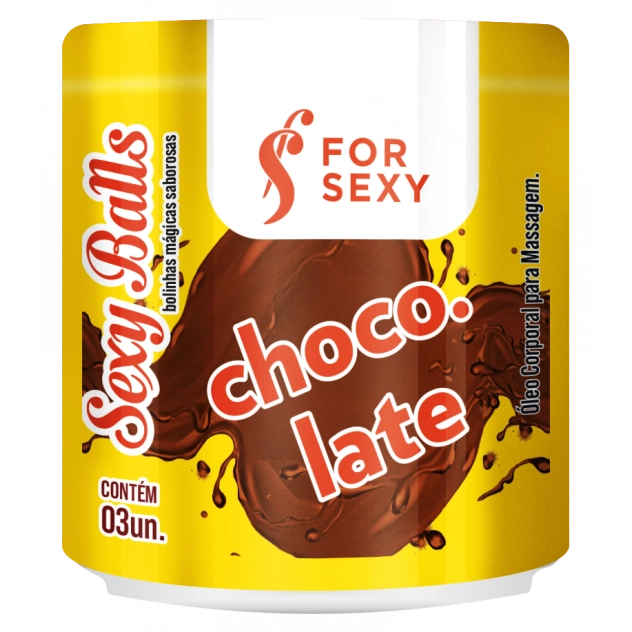 Sexy Balls Chocolate com 3 Unidades For Sexy