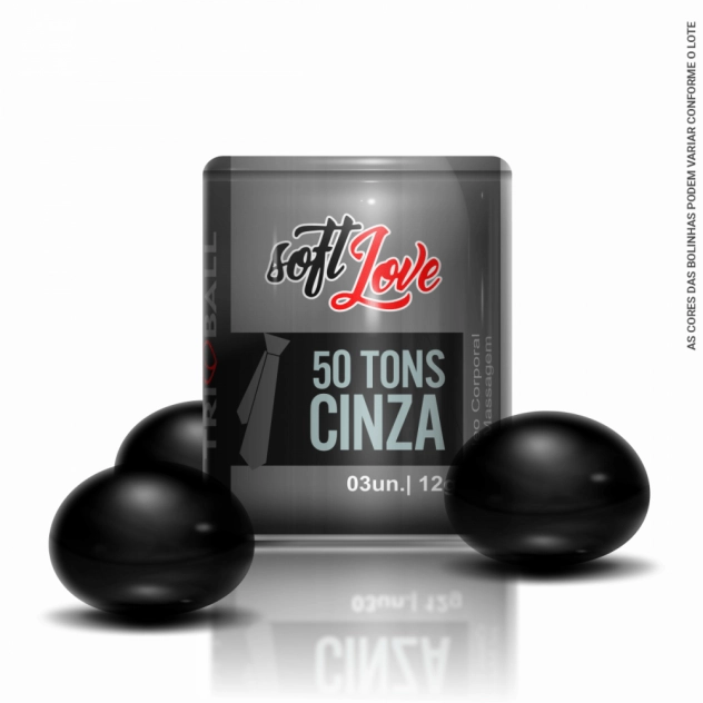 Soft Ball Triball 50 Tons de Cinza 3 Unid