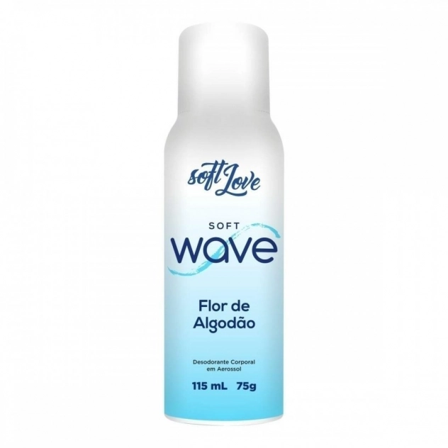 Soft Wave Desodorante Corporal em Aerossol Flor de Algodão 115 ml Soft Love