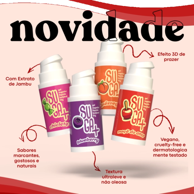 Suga+ Sugador Liquido Chiclete 20g - Sexy Fantasy Suga+ Sugador Liquido Chiclete 20g - Sexy Fantasy