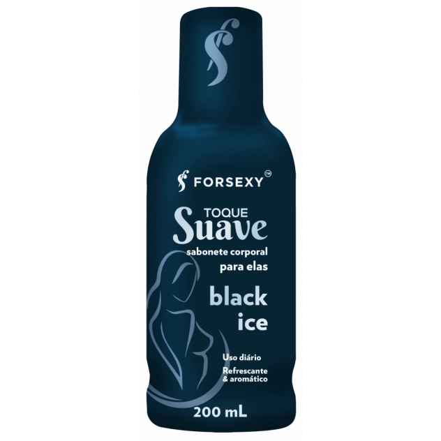 Toque Suave Sabonete Feminino Refrescante com Delicioso Aroma 200 ml Black Ice For Sexy 