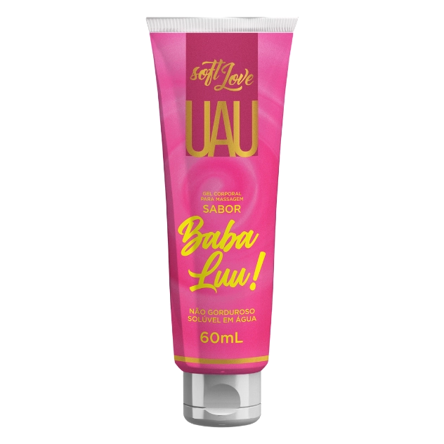UAU Lubrificante Beijável Delicioso Sabor Bababalu 60ml Soft Love