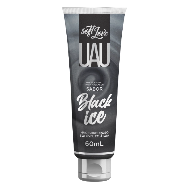 UAU Lubrificante Beijável Delicioso Sabor Black Ice 60ml Soft Love