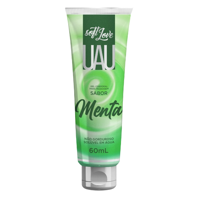 UAU Lubrificante Beijável Delicioso Sabor Menta 60ml Soft Love