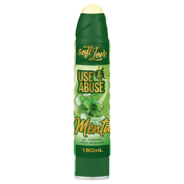 Use e Abuse Delicioso Gel com Embalagem Interativa Menta 150 ml Soft Love