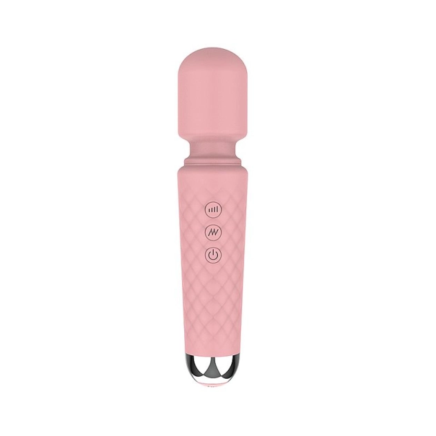 Varinha Mágica com 20 Modos de Vibrações Recarregável - AS015E Rosa Varinha Mágica com 20 Modos de Vibrações Recarregável - AS015E Rosa