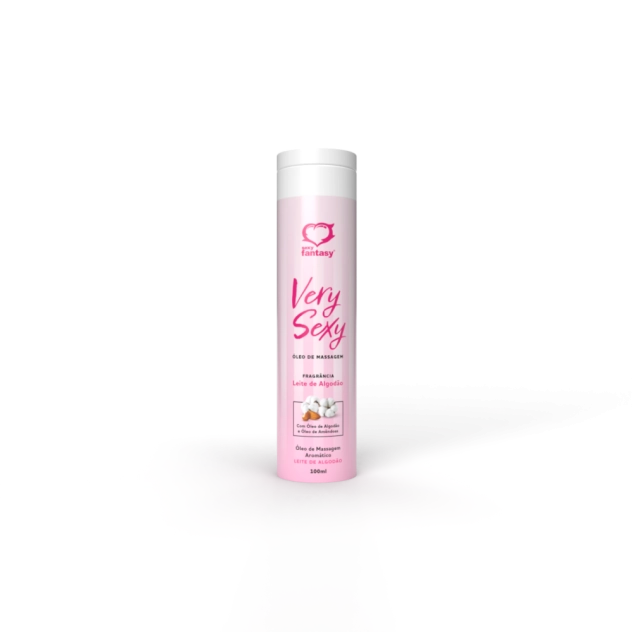 Very Sexy Óleo para Massagem Corporal Fragrância Leite de Algodão 100ml Sexy Fantasy