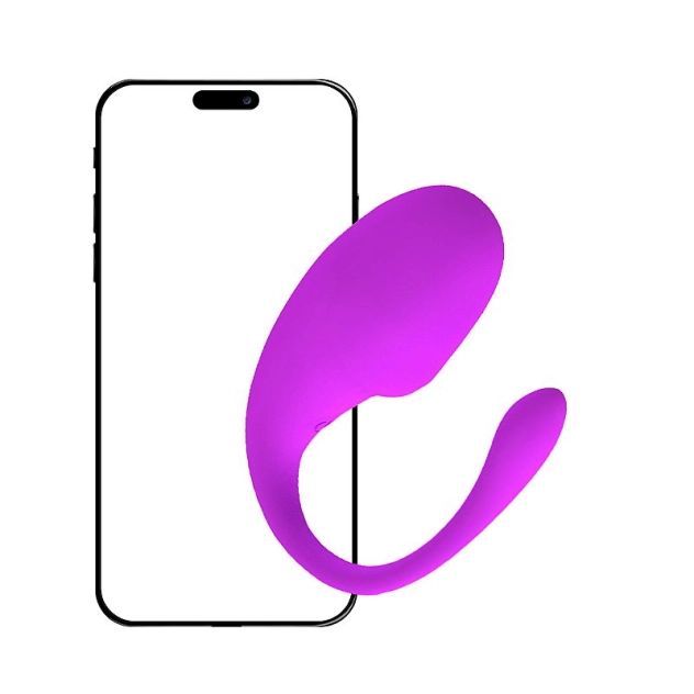 Vibrador Bullet em U com Controle App à Longa Distância Roxo - Alba Vibrador Bullet em U com Controle App à Longa Distância Roxo - Alba
