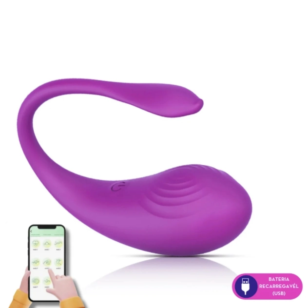 Vibrador de Casal com Controle por App | Estímulo Duplo | 09 Modos de Vibração | Silicone Flexível Cor:Pink Vibrador de Casal com Controle por App | Estímulo Duplo | 09 Modos de Vibração | Silicone Flexível Cor:Pink