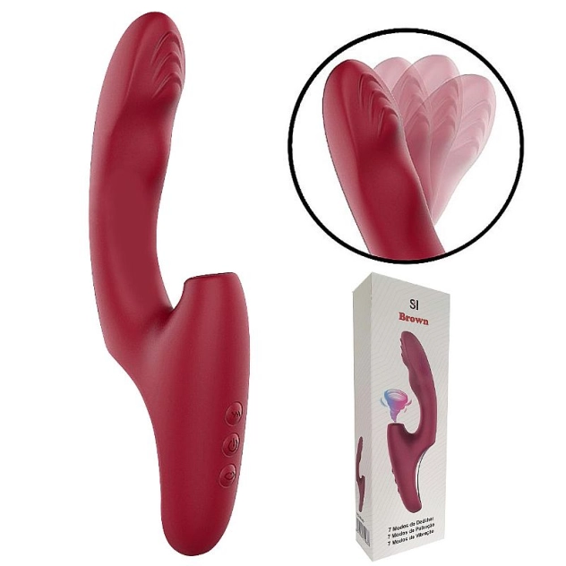 Vibrador de Ponto G e Clitóris com Pulsação e Dedilhar 7 modos de Vibração e Pulsação Cor:Vermelho