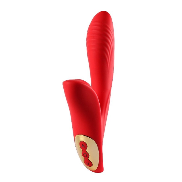 Vibrador de Ponto G e Clitóris com Dedilhar - Tapping - Angel MAIG Vermelho
