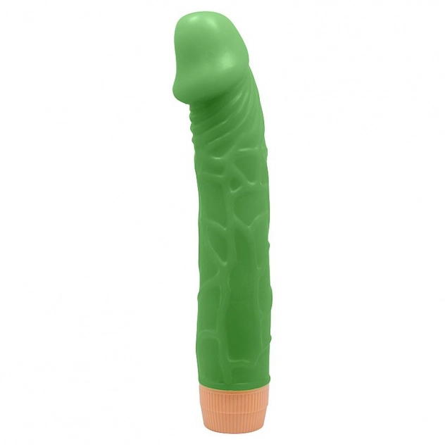 Vibrador Pênis de Borracha Verde 22,5 x 4,5 cm