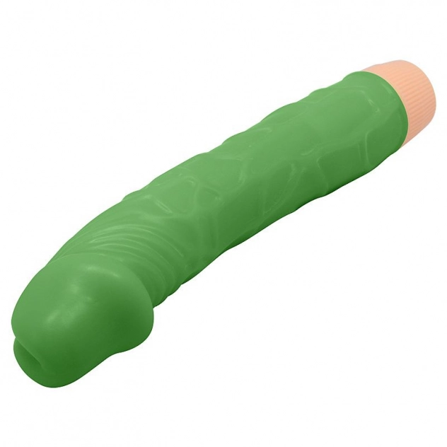 Vibrador Pênis de Borracha Verde 22,5 x 4,5 cm