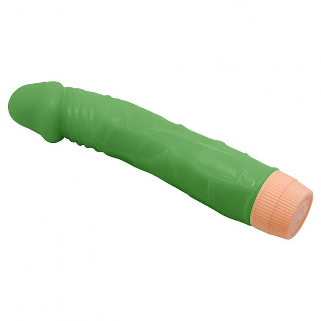 Vibrador Pênis de Borracha Verde 22,5 x 4,5 cm