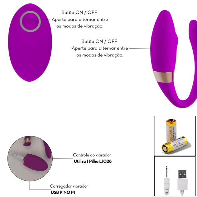 Vibrador para Casal com Controle sem Fio