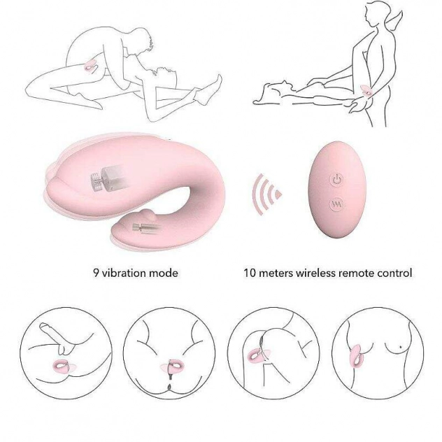 Vibrador para Casal Golfinho Recarregável com Controle Winter RTC S-Hande Vibrador para Casal Golfinho Recarregável com Controle Winter RTC S-Hande