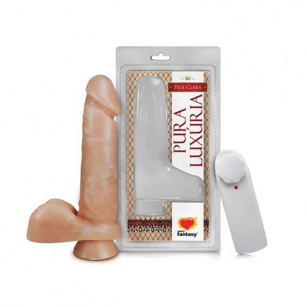 Vibrador Pênis de Borracha com Ventosa e Escroto 16 x 3,5 cm 1475CVB