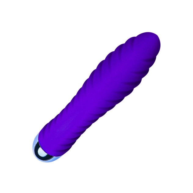 Vibrador Personal YOUVIBE roxo com textura circular e 10 modos de vibração, recarregável via USB