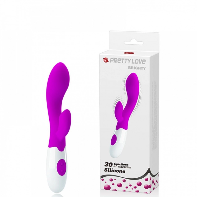 Vibrador Ponto G 30 Vibrações e Estimulador Clitoriano Pretty Love Brighty