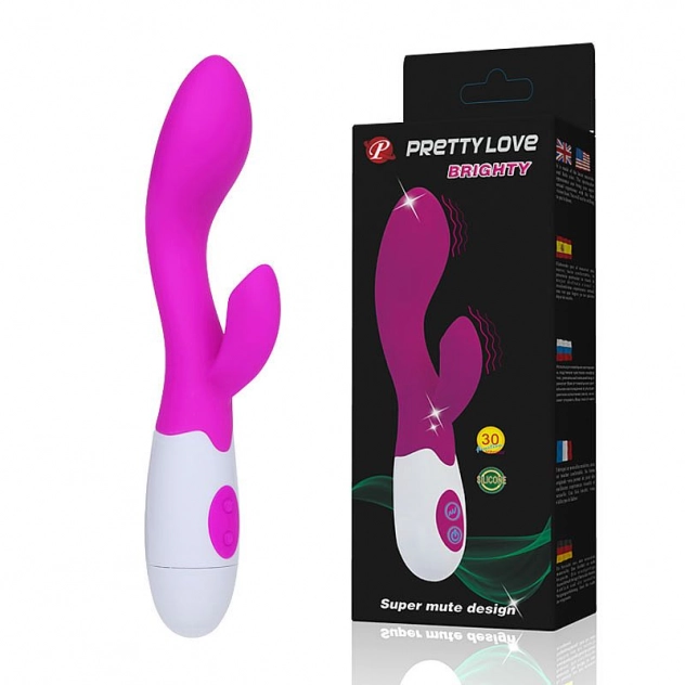 Vibrador Ponto G 30 Vibrações e Estimulador Clitoriano Pretty Love Brighty