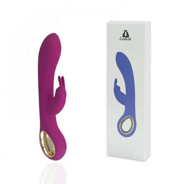 Vibrador Ponto G Com Alça em Metal Dourado Lealso