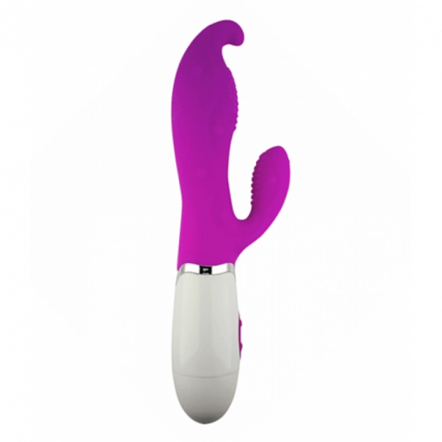 Vibrador Ponto G com Estimulador Clitoriano e Textura Massageadora