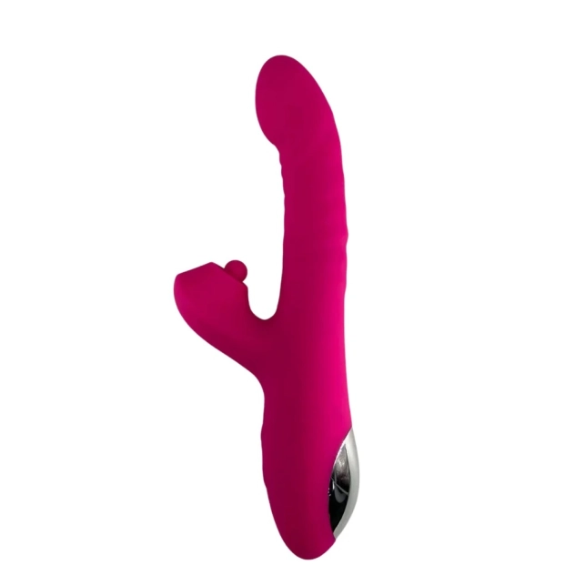 Vibrador Ponto G com Estimulador Clitoriano Recarregável Pink Vibrador Ponto G com Estimulador Clitoriano Recarregável Pink
