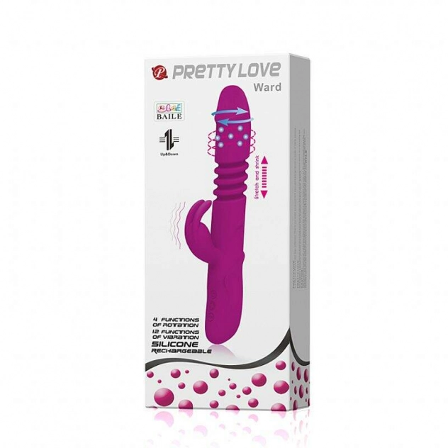 Vibrador Rabbit Rotativo Vai e Vem Pretty Love Ward