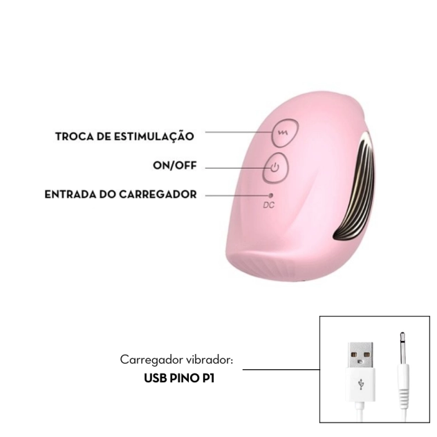 Vibrador Recarregável Angry Bird