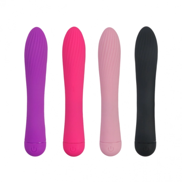 Vibrador Recarregável com Relevo Estriado