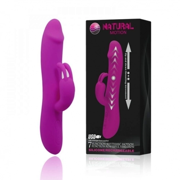 Vibrador Recarregável com Estimulador Clitoriano Natural Motion