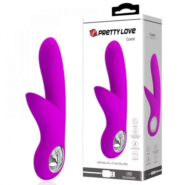 Vibrador Recarregável com Estimulador Clitoriano Pretty Love Carol