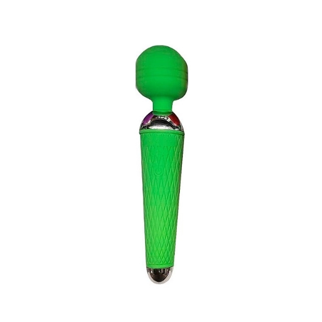 Vibrador Varinha Mágica Recarregável 19 x 4,5 cm Verde
