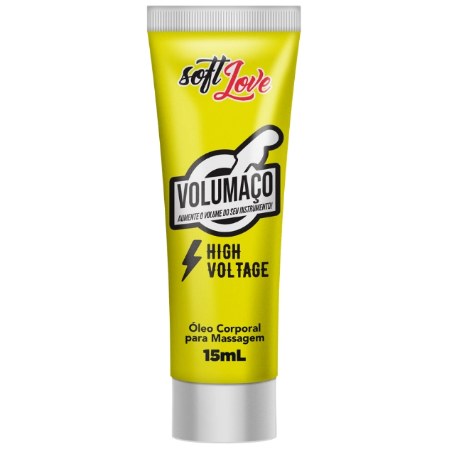 Volumaço High Voltage Gel Excitante Masculino Vibra Excita Dilata Incha Lubrifica 15ml Soft Love