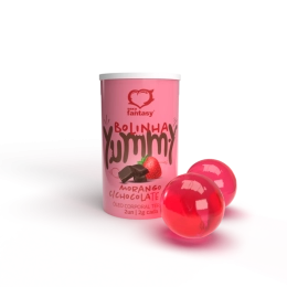 Bolinha Explosiva Yummy Morango com Chocolate Hot com 2 unidades- Sexy Fantasy