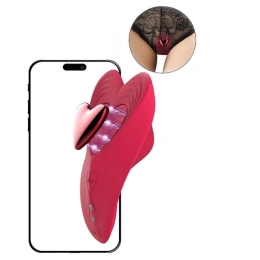 Calcinha Vibratória com Controle À Longa Distância via APP Vermelho - Red Haert Calcinha Vibratória com Controle À Longa Distância via APP Vermelho - Red Haert