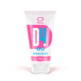 D4 Lubrificante Íntimo Beijável 60 G Sabor Chiclete Sexy Fantasy