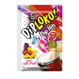 Diploko Pop Hits Bala Explosiva em Pó Tutti-Frutti
