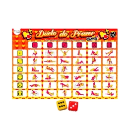 Duelo do Prazer 36 Posições Jogo de Tabuleiro com Desafios Eróticos Diversão ao Cubo