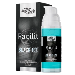 Facilit Black Ice Potente Dessensibilizante Anal com Sensação de Esfriar 30 g Soft Love