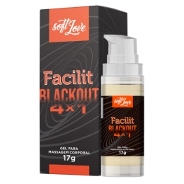 Facilit Blackout 4x1 Lubrificante Potente Dessensibilizante Anal com 4 Funções 17 g Soft Love