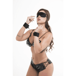 Kit Algema e Venda Preta Linha Sado BDSM - Sexy Fantasy