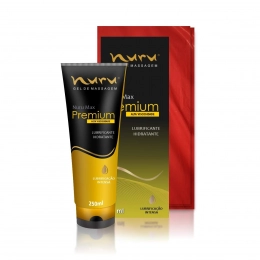 Kit Nuru Gel para Massagem Premium Max 250 ml + Lençol